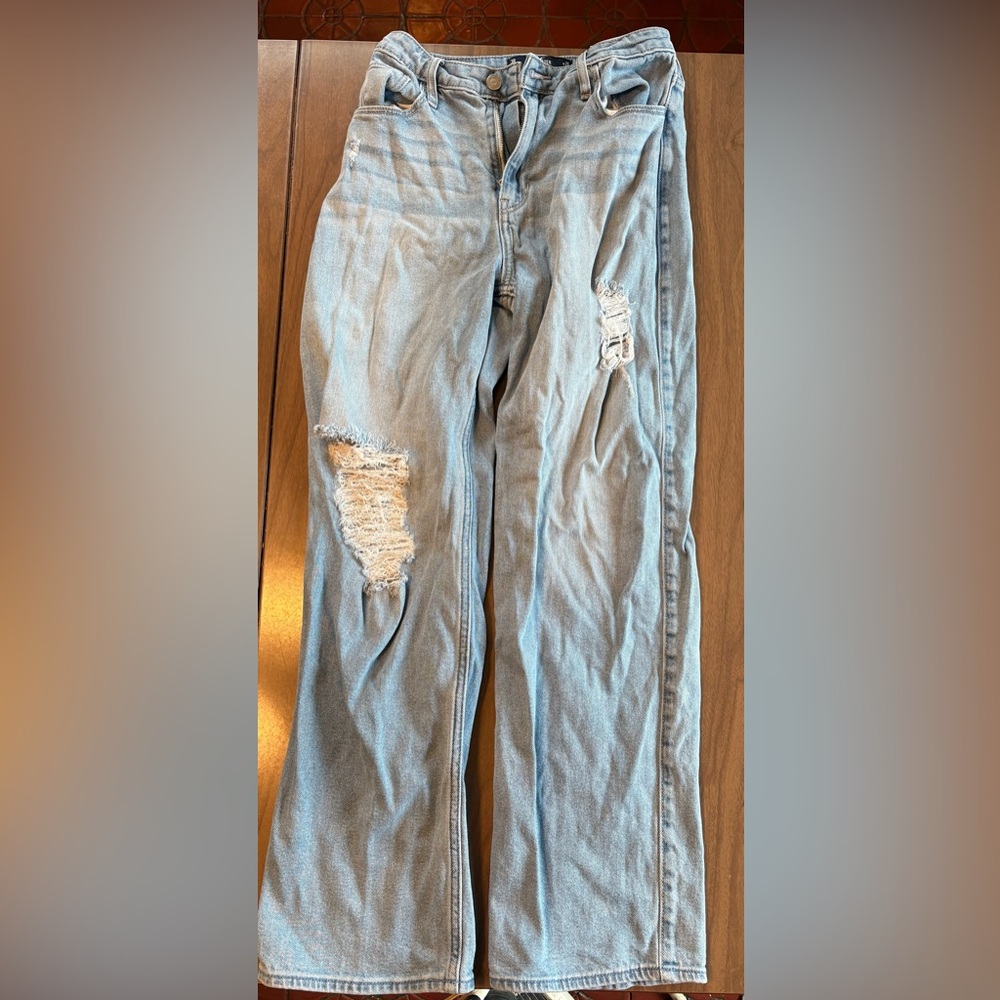 Hollister Light Blue Denim Ultra high rise Dad Jeans